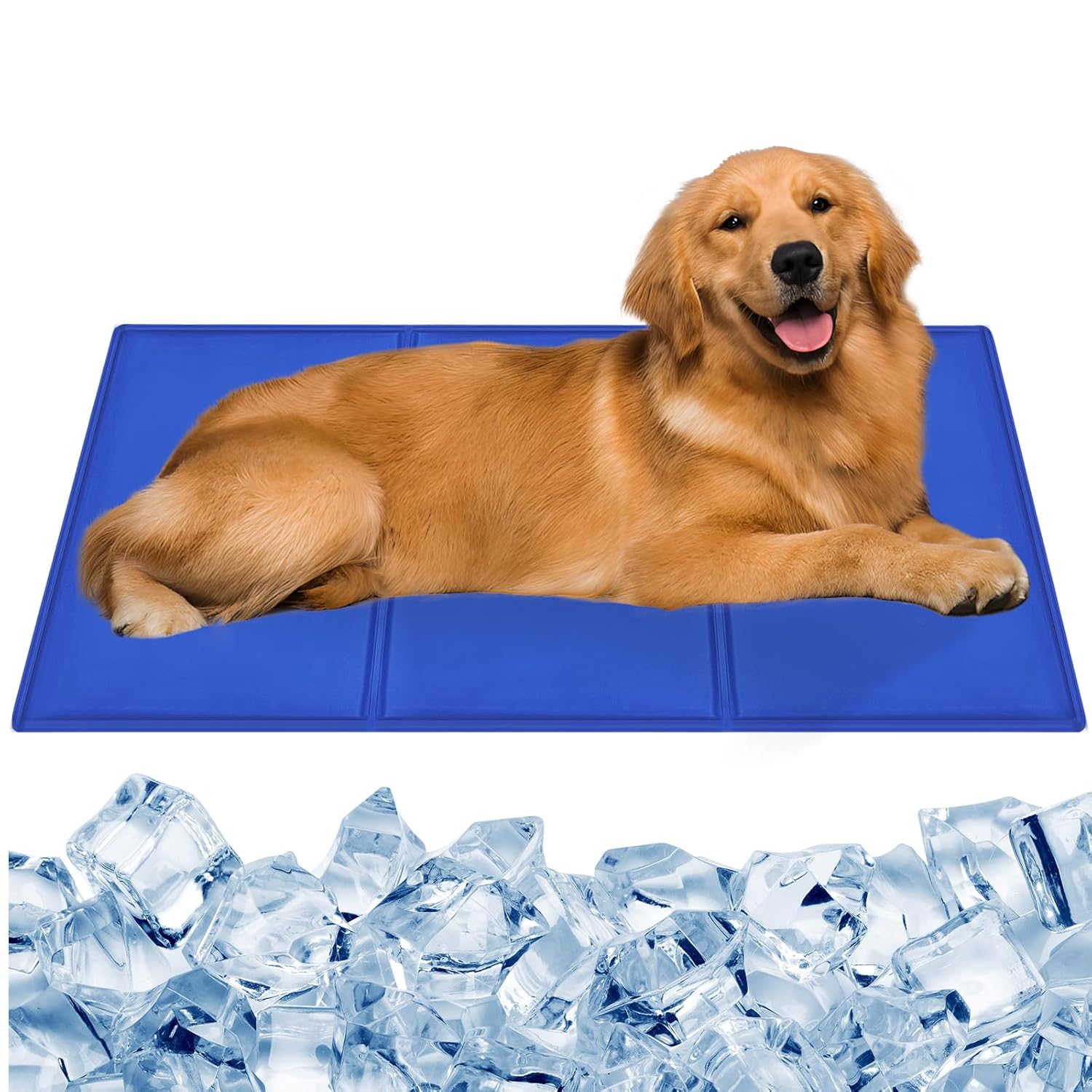 CIOXSOIO Kühlmatte für Hunde 90 x 50cm, Selbstkühlend Kühldecke Hund, Sicher Nicht-Giftiges Gel, Kühlkissen Hundematte für Hunde und Katzen, Hund Kühlmatte für Sommer Zuhause...