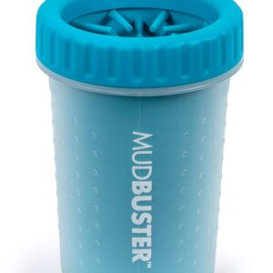 Dexas MudBuster Pfotenreiniger für Hunde, tragbar, Haustierbedarf und Zubehör, Größe M, Blau