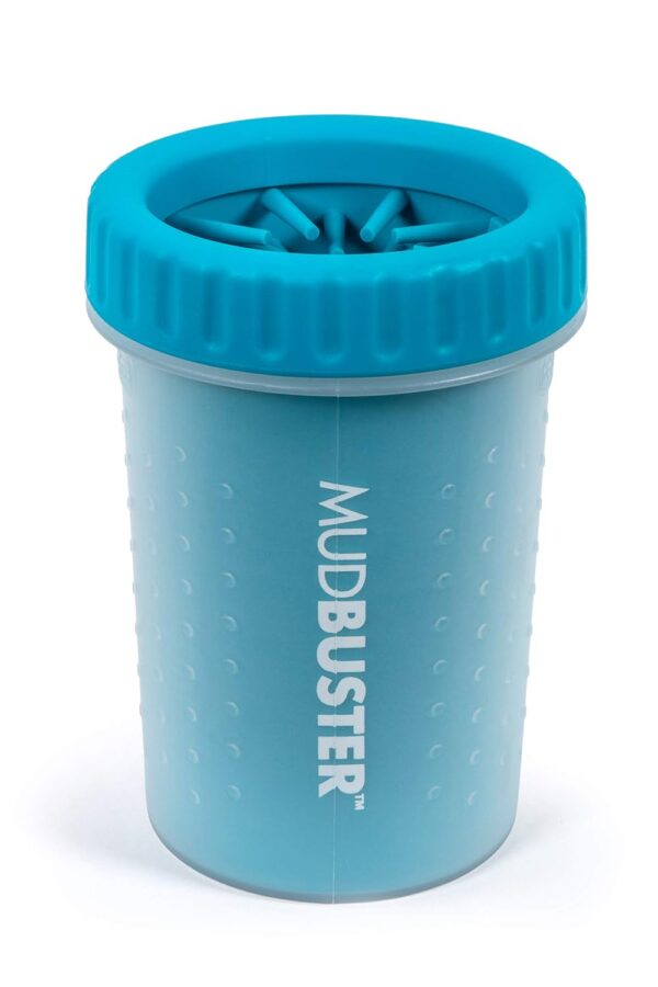 Dexas MudBuster Pfotenreiniger für Hunde, tragbar, Haustierbedarf und Zubehör, Größe M, Blau
